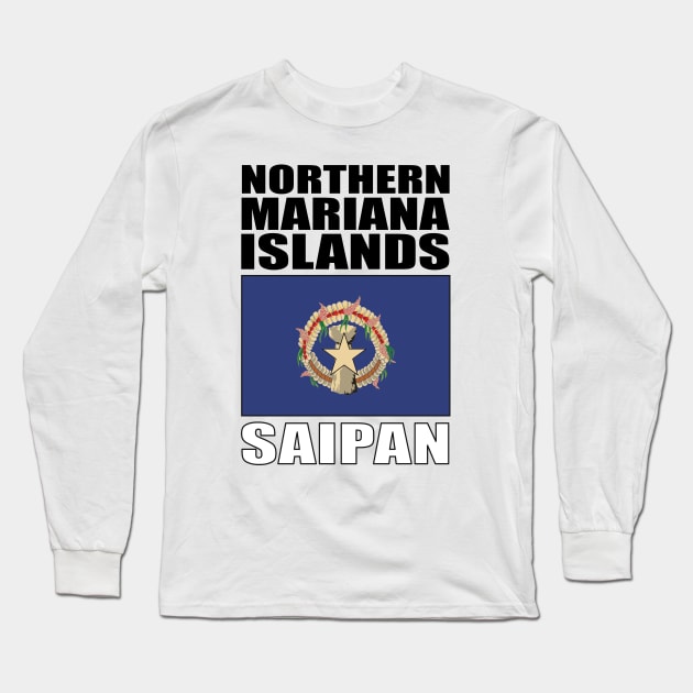 Flag of Northern Mariana Islands Long Sleeve T-Shirt by KewaleeTee